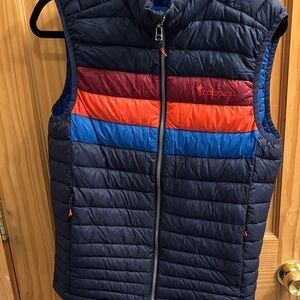 Cotopaxi Dark Blue Vest with Multicolor Stripes